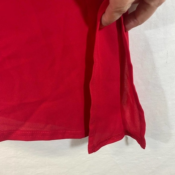 NWT Lane Bryant Hot Pink Semi Sheer A Symmetrical Tank Size 26 Plus - Picture 7 of 10